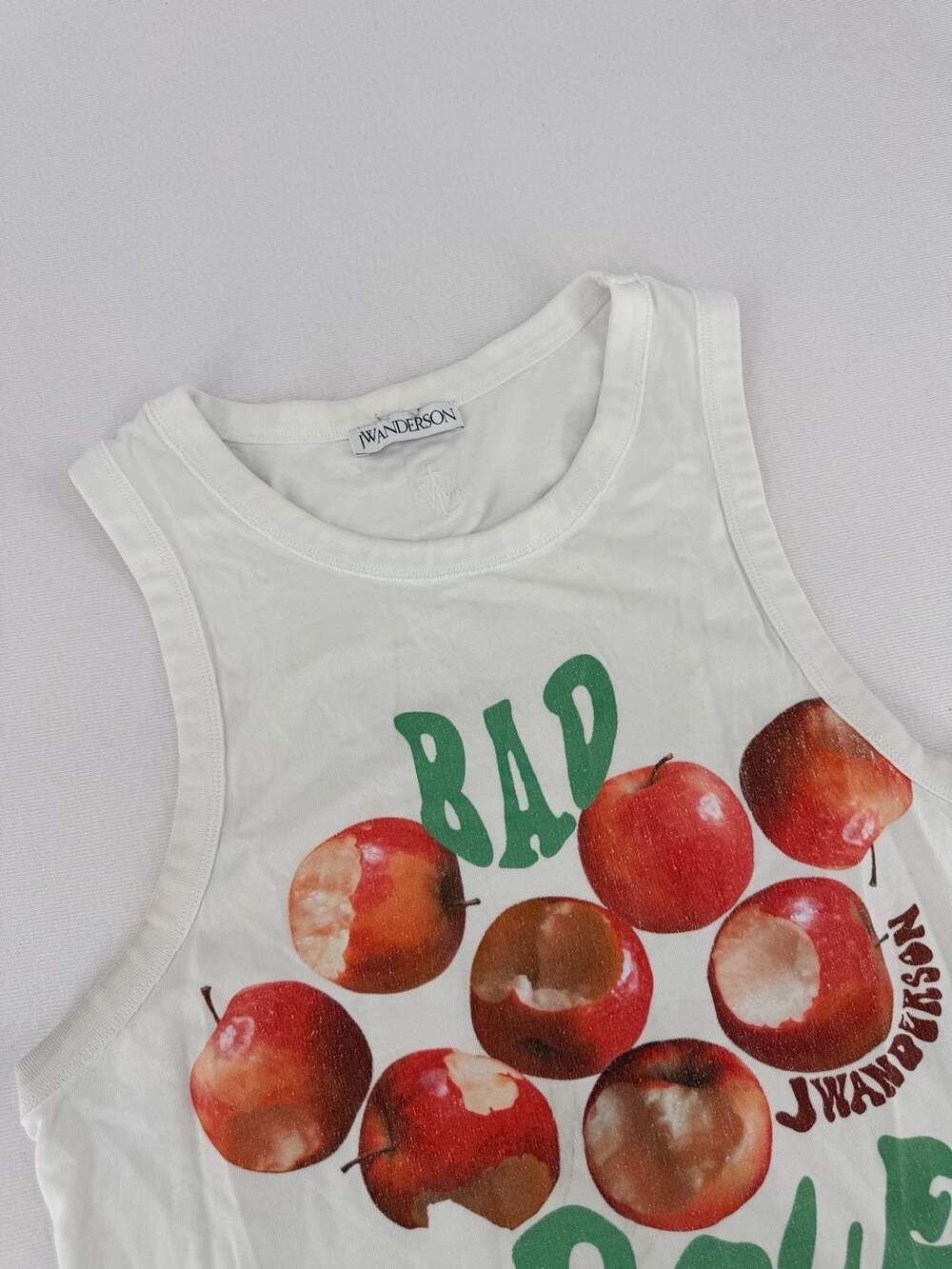 JW Anderson Bad Apple Tank Top Size M White Cotton